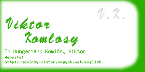 viktor komlosy business card
